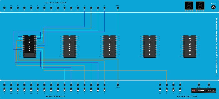 4 bit ring counter using 74194 shift left