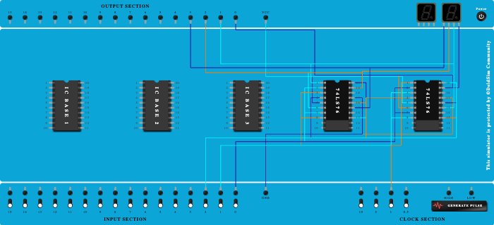 4 bit up asynchronous counter