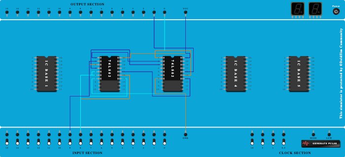 Half adder using NOR gates