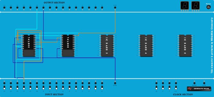 half adder using two circuits