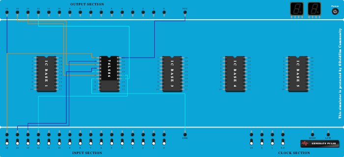  Grey To Binary code convertor using IC 7486