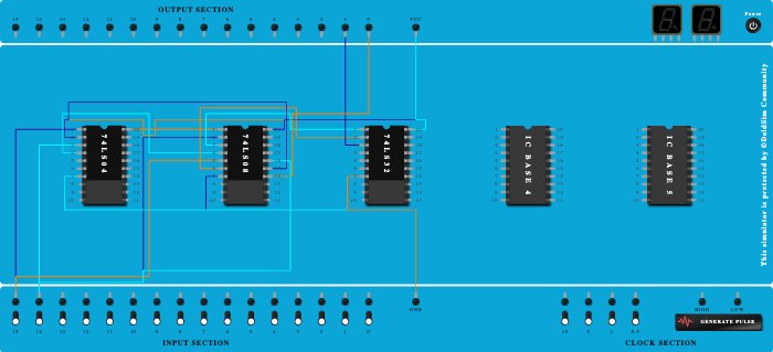 Half substractor using basic gates 