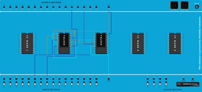 Half Subtractor using nand gates
