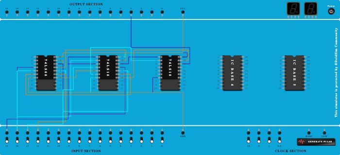 Experiment 2 Implementing the simplified function with NAND gates only