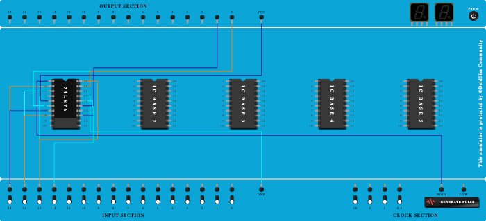 corrected 2 bit ripple or asynhronus up counter