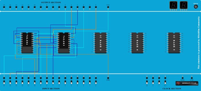 BCD TO EXCESS 3 using ic 7483