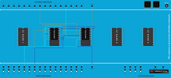 half adder using NAND gate