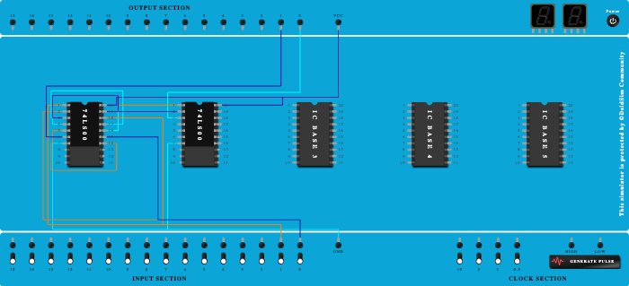 SYCOB230 half adder using universal gates