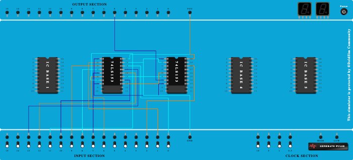 8:1 mux using ic-74LS153