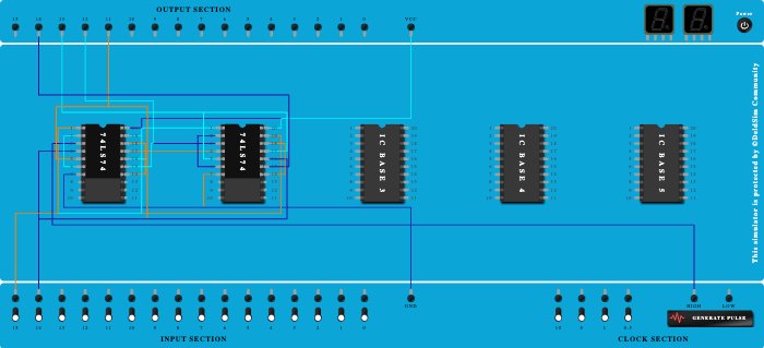 asynch 4bit down counter