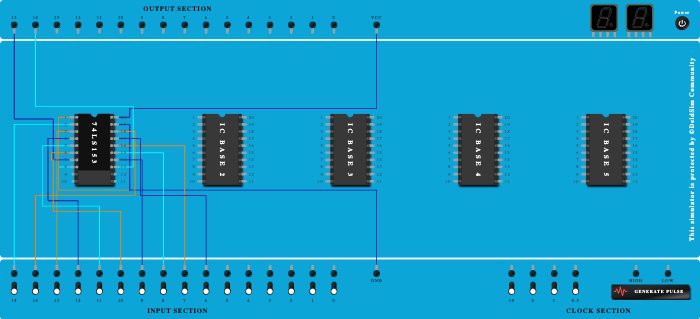2nd practical Mux 8:1 using 74153