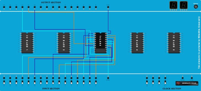 4 bit comparator using IC-7485