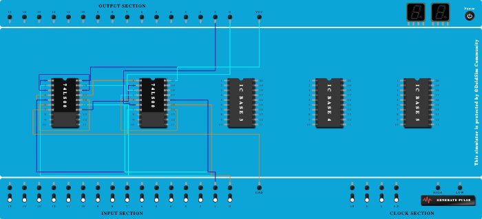 Half Adder with NAND gates
