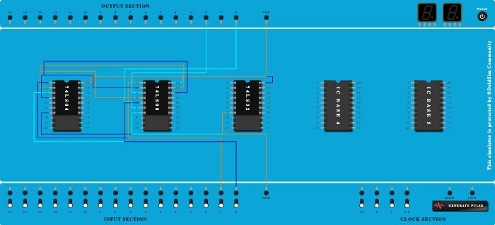 1 bit comparator (half)