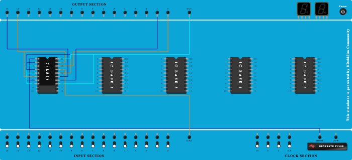up counter 2 -bit async also 2 bit aync down cntr
