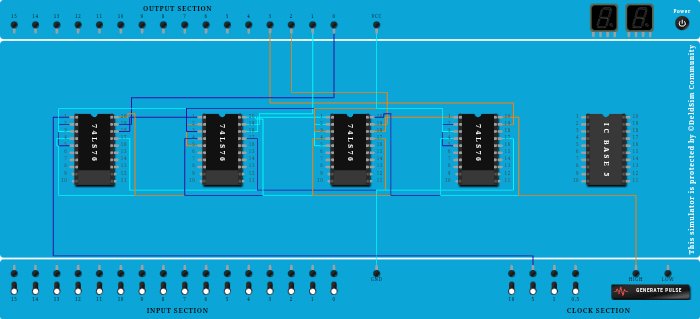 4 Bit Async Ripple Counter