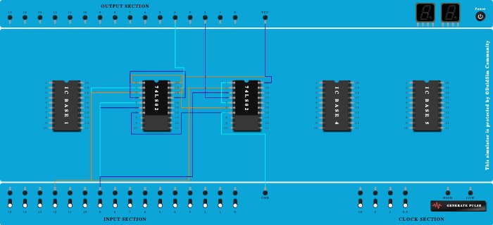 Half Adder using NOR Gates