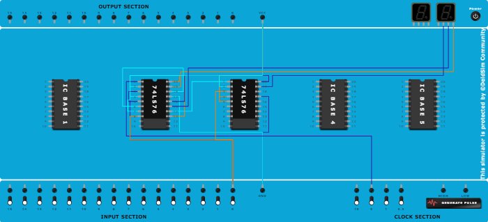 3-Bit Asynchronous DOWN Counter