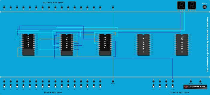 asynchronous mod 6 up counter