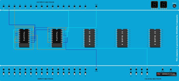 asychronous 3 bit down counter