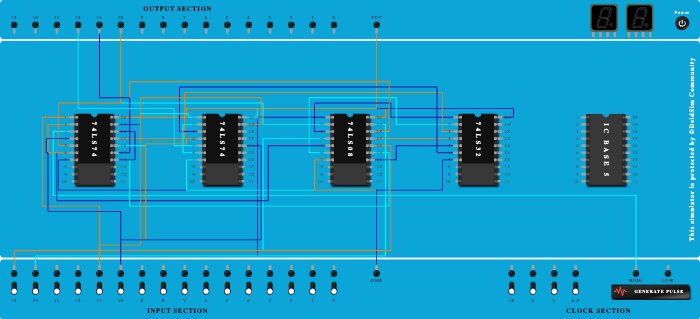 up/down async counter 3 bit