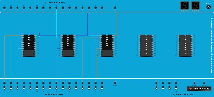 74LS00 NAND Circuits and with using 74LS08(AND) and 74LS04(NOT) also - final