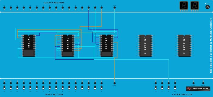 3-bit synchronous DOWN counter using JK flip flop