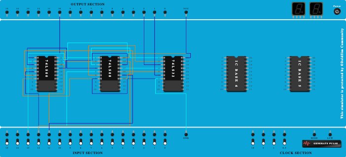 Design and implement 3-bit binary to gray code converter using logic gates.