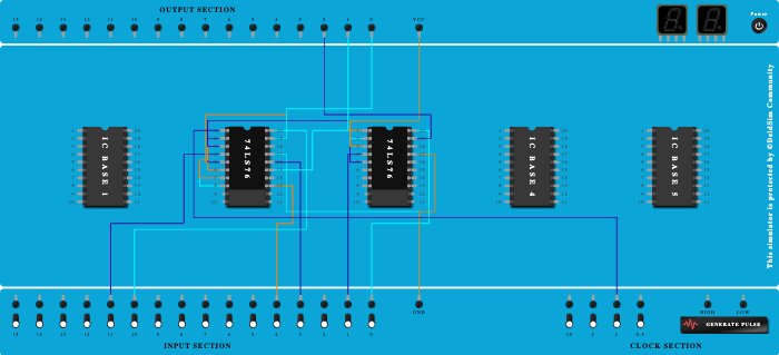 3-bit asynchronous up counter