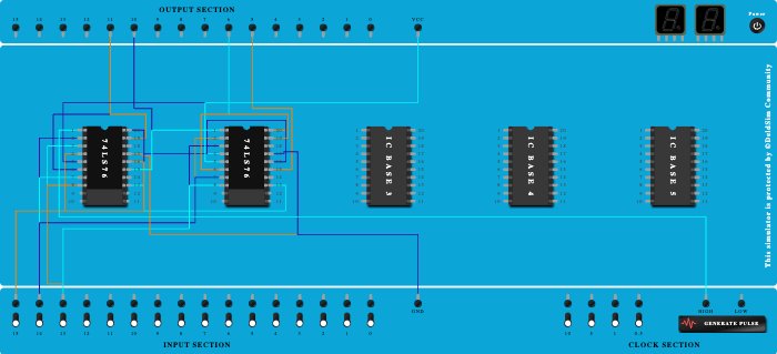 asynchronous 4bit up counter