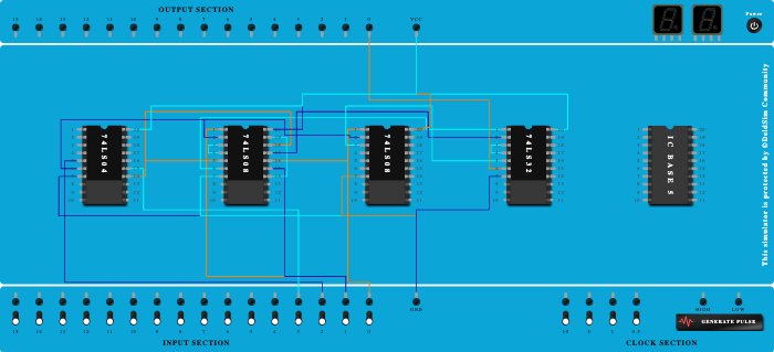 2 BIT COMPARATOR USING BASIC GATES - GREATER THAN