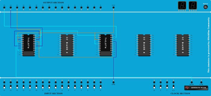 3 bit down counter (not working)