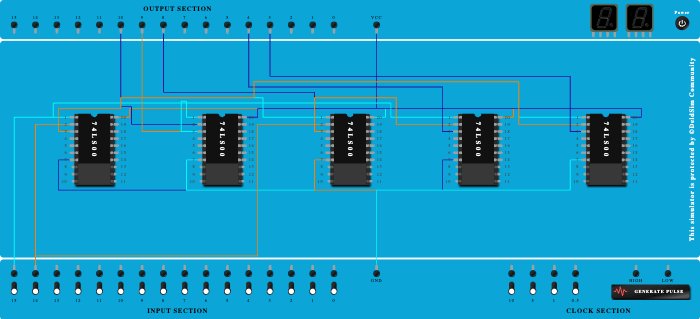 Half Adder using NAND Gates 