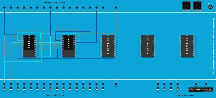 Half Adder using universal gates