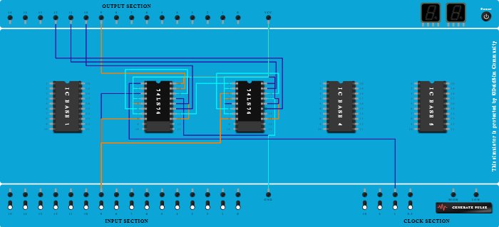 4 bit down using 74LS76