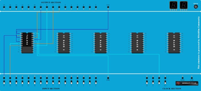 MOD-N Counter using IC7490 