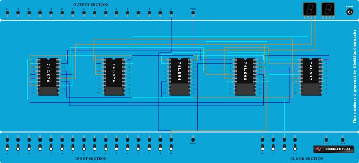 3 bit asynchronous UP/DOWN counter