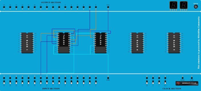 Half Subtractor using Universal Gates