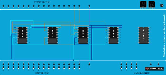 half adder using basic gates