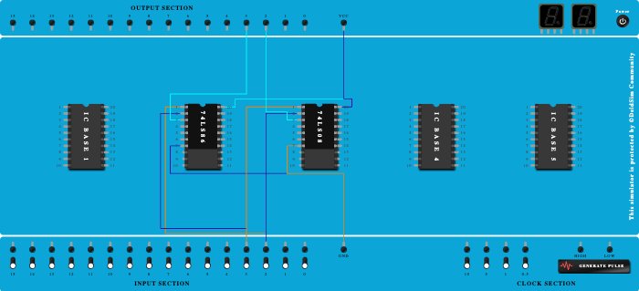 End exam half adder using basic gates