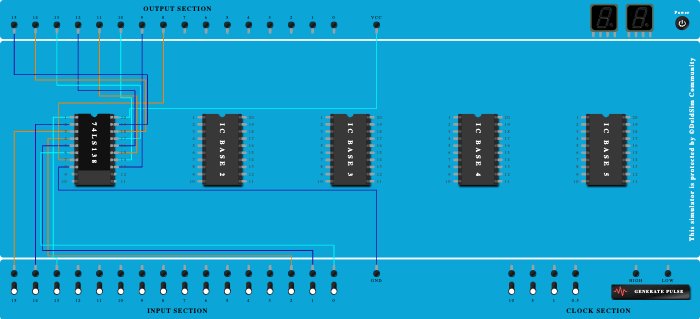 3 to 8 line decoder using 74138