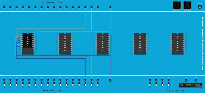 S-R latch using NOR logic gates