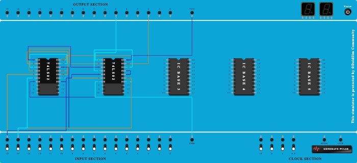 Half adder using NOR