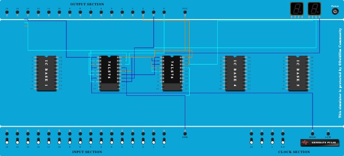 3 bit asynchronous counter down
