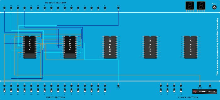 Asynchronous 4 bit up counter