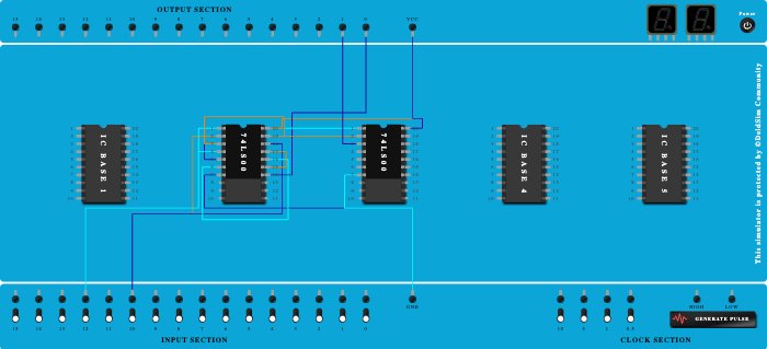 half adder using nand gate