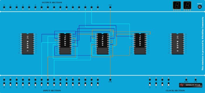 Full Subtractor Using Nand gate 