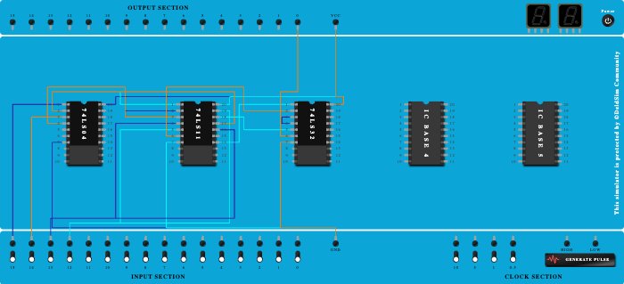 Percobaan III (Komparator 2 bit AB<CD)