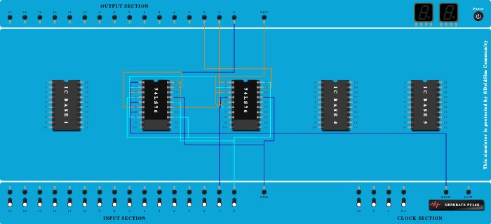 3bit asynchronous up counter