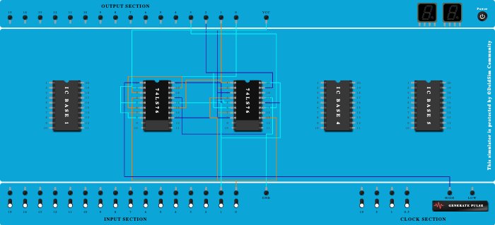 4 bit async up counter